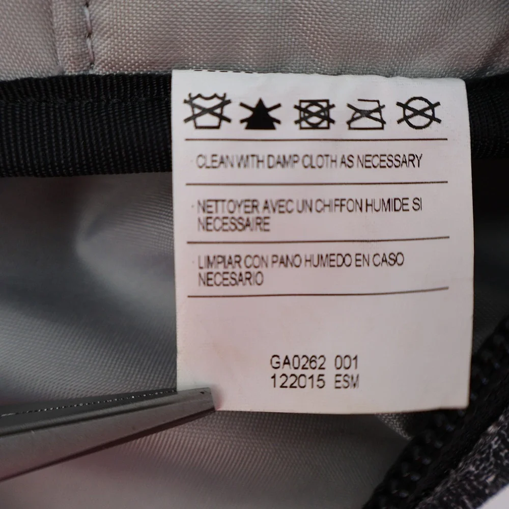 Nike‎ Roll Top Backpack Unisex OS Grey Black Heathered Swoosh Logo Buckle